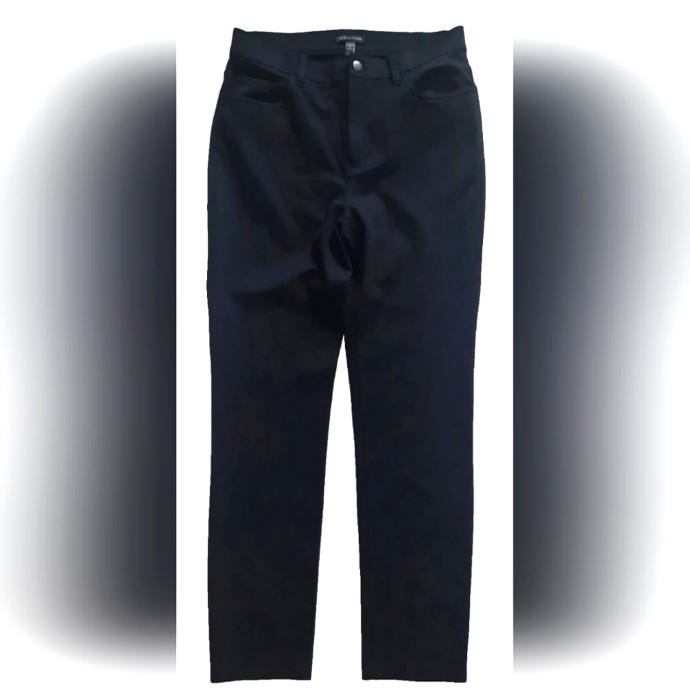 Eileen Fisher Black Tencel Stretch Comfort Dress Pants Women's Size: S/P